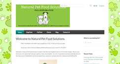 Desktop Screenshot of naturalpetfoodsolutions.com