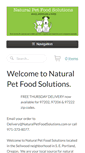 Mobile Screenshot of naturalpetfoodsolutions.com